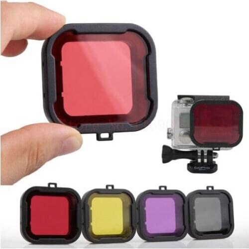 4pcs color GoPro Diving Filter Professional Underwater Converter For GoPro Hero 3+ Hero 4