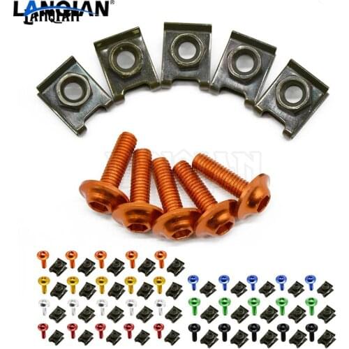 6mm Motorbike CNC Fairing body work Bolts Screws 5 pcs For 990 Super690 990 SMR/SUPERMOTO R 690 SMC-R/R