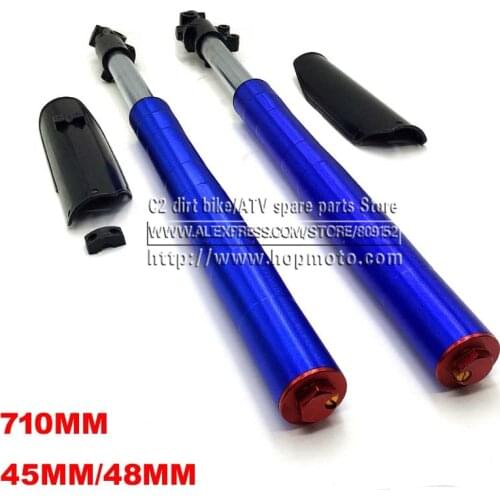 710MM Front Inverted fork shock absorption 45MM/48MM for Chinese Dirt pit bike CRF KLX with protector Cover