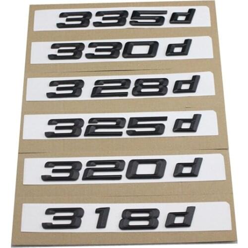 Black Car Styling Auto 3D Letter Number Trunk Lid Rear Sticker Emblem Decal Badge for BMW 316d 318d 320d 3 Series 330d E46 E49