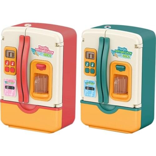 FBIL-Kitchen Toy Baby Simulation Refrigerator Furniture Family Fun Game Pretend Play Toy for Children Birthday Gifts