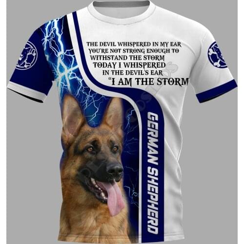 PLstar Cosmos German Shepherd 3D Printed t-shirt Harajuku Streetwear T shirts Funny Animal Men For Women Short Sleeve