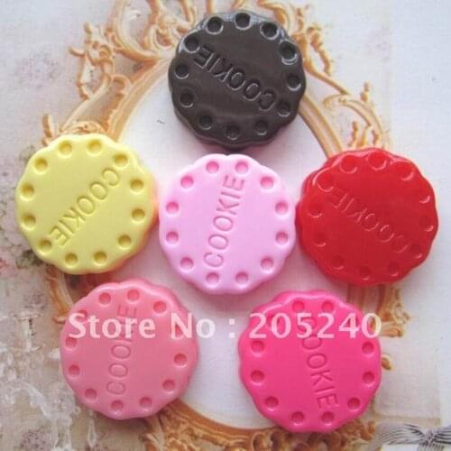 Hot Sale For Diy Phone Decoration Very Popular 20pcs Kawaii Resin Cookie