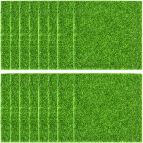 16 Pack Artificial Garden Grass,Fairy Artificial Grass Life-Like Artificial Grass Garden DIY Grass Miniature Decor Lawn Ornament
