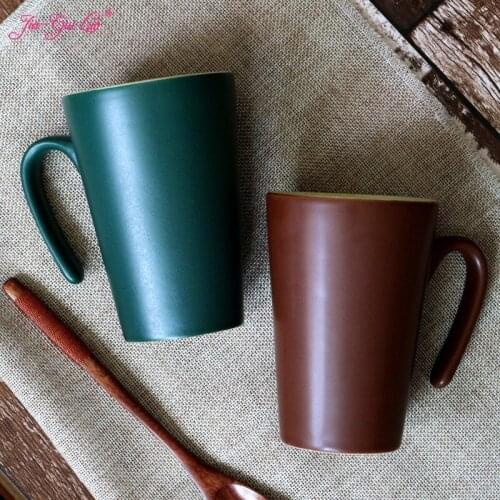 JIA-GUI LUO Ceramic 350ML Ceramic Cup with Lid Spoon Mug Coffee Cups Travel Mugs Milk Mugs Tea cup G055