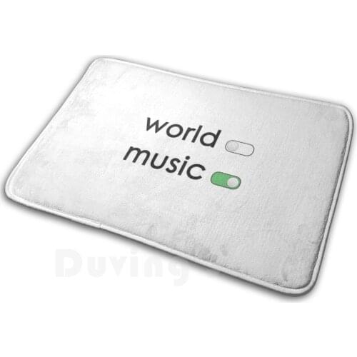 World Off Music On Mat Rug Carpet Anti-Slip Floor Mats Bedroom Music Rap Trap Rock Jazz Pop Mood Classic Hip Hop K Pop