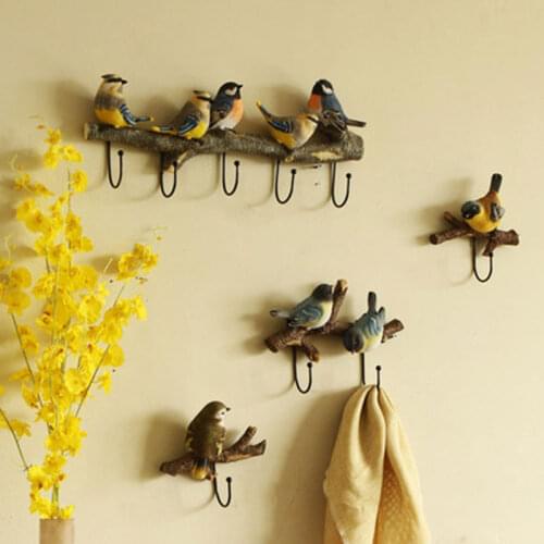 Creative Bird Pattern Wall Mount Key Housekeeper Minimalist Home Storage Hanger Umbrella Small Things Organizer Household Decor