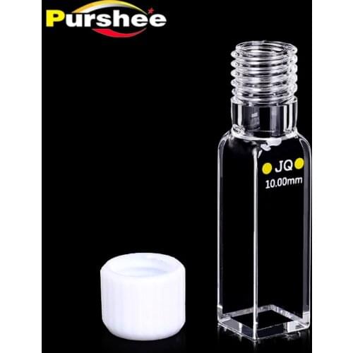 Quartz fluorescence cuvette cell with screw cap(10mm) for lab