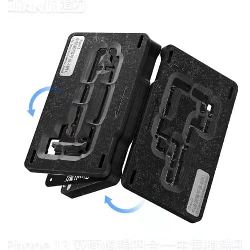 MasterXu QianLi Middle Frame Reballing Stencil Kit Fixture for iPhone X XS 11 12 Pro Pro Max Middle Layer Board Soldering Platf