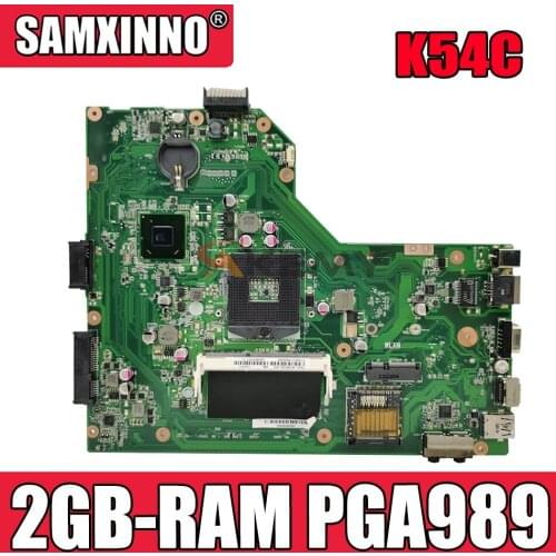 Akemy K54C Laptop motherboard for ASUS X54C original mainboard 2GB-RAM PGA989