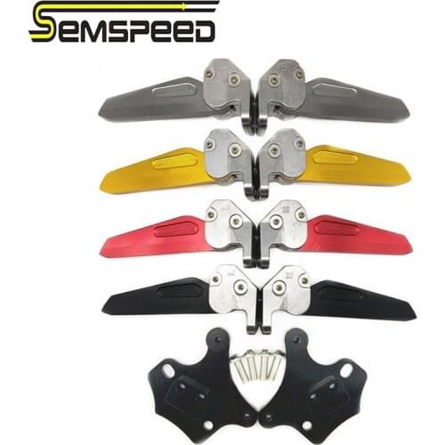 Motorcycle CNC Rear Rotatable Passenger Footrest Foot Pads Pedal Plate For Yamaha XMAX 300 xmax 400 125 xmax 250 2017 2018 2019