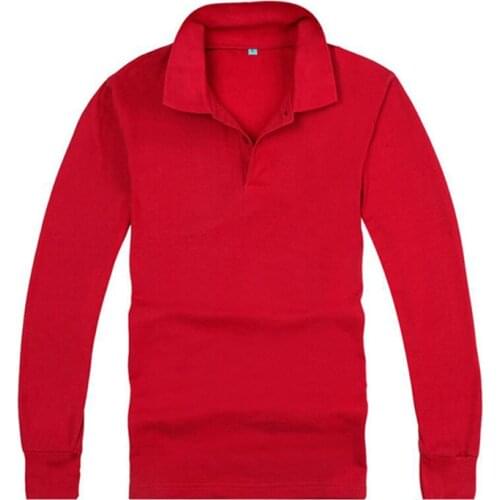 Long Sleeve Polos Shirts Plain Soft Spring Summer Men Camisa Masculina Hombre Top Stock Size M-4XL