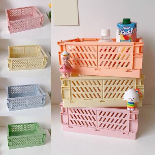 Mini Folding Storage Box Underwear Divider Drawer Lidded Closet Organizer 5 Color Durable Plastic Underwear Folding Storage Box