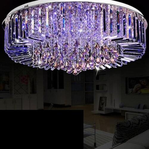 Modern crystal lamps living room fixture bedroom ceiling lighting manufacturers simple high end LED color lighting fixture led