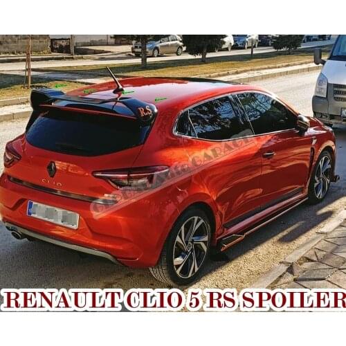 For Renault Clio 5 RS Style Spoiler 2019-2021 Auto Accessory Universal Spoilers Car Antenna Car Styling Diffüser Flaps Splitter