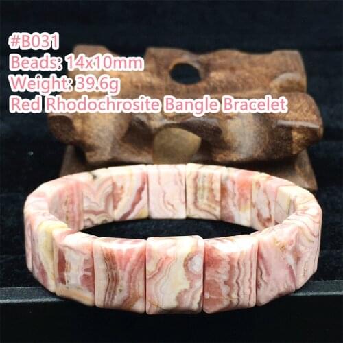 Top Natural Red Rhodochrosite Bracelet Jewelry For Women Lady Men Luck Reiki Wealth Beads Stone Gemstone Stretch Bangle AAAAAA