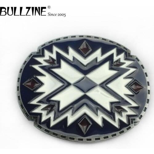 The Bullzine western turquoise belt buckle with pewter finish FP-03673 suitable for 4cm width belt