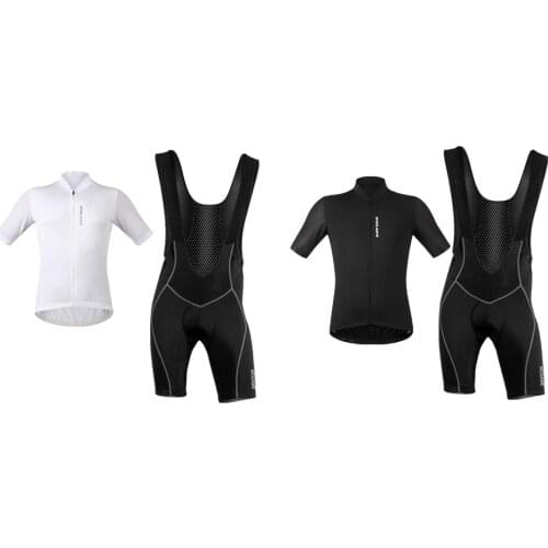 Bike Bicycle Cycling Short Sleeve T Shirt Top With Bib Shorts Set
