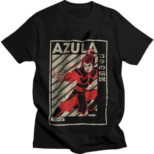 Vintage Avatar The Last Airbender Zuko Tshirts Men Graphic Tee Tops Cotton T Shirt Short Sleeve Anime Film T-shirts Gift Idea