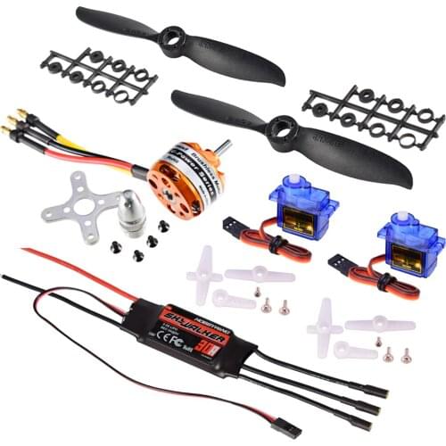 High Quality Hobbywing 30A ESC 9imod D2822 2600KV Brushless Motor 9G Servo 4.1*4.1E Propeller Power System RC Fixed Wing Part