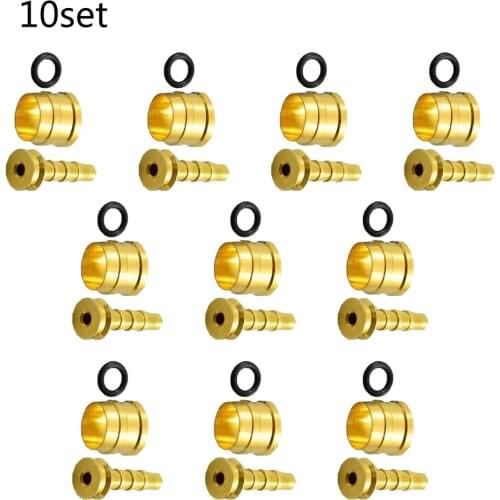 10Sets Hydraulic Disc Brake Hose Olive Connector Insert For Tektro Outdoor Cycling Bicycle Skateboard Oil Brake Accessories