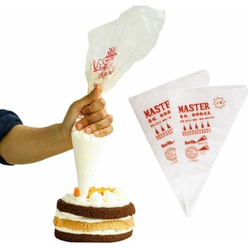 100pcs Disposable Piping Bag Pastry Bag Icing Piping Fondant Cake Cream Bag Cupcake Decorating Tools Cake Nozzles Pastry Bags