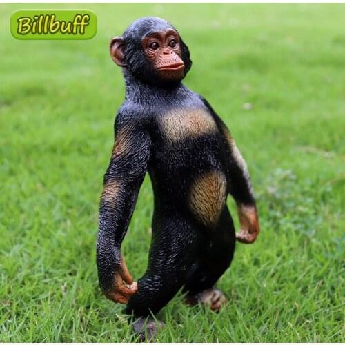 15cm Simulation Wild Animal Model Solid Orangutan Monkey Action Figures Ornament Kid Cognitive Educational Toy for Children Gift