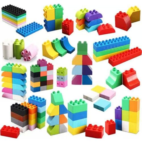 2Pcs MOC DIY Big Building Blocks Accessories Compatible Duplo Set Children Kid Foundation Bricks Smooth Plastic Educational Toy