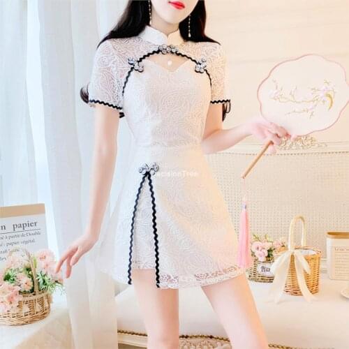 2021 chinese dress cheongsam qipao oriental styled dress chiffon women qipao oriental dress+pants sets elegant party dress