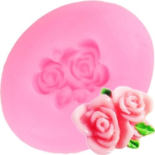 Rose Flower Silicone Mold Cupcake Topper Fondant Molds Wedding Cake Decorating Tools Candy Polymer Clay Chocolate Gumpaste Mould