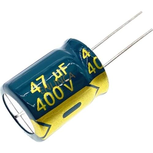 50PCS 400V 47UF 16*20mm 47UF400V 16*22 High Frequency Low ESR Aluminum Electrolytic Capacitor