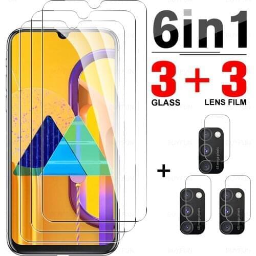 6-in-1 Tempered Glass For Samsung Galaxy M01 M02s M10 M20 Screen For Galaxy M21 M21s M30s M31s M62 Note10 Lite S20 FE Lens Film