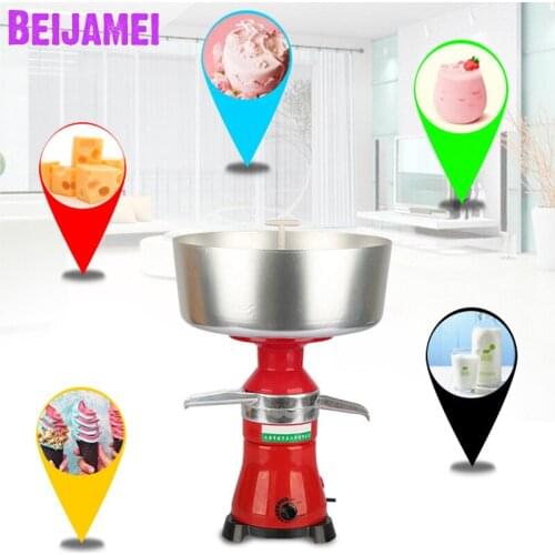 BEIJAMEI Fresh Milk Cream Centrifugal Separator 80L/h Electric Separating Milk and Cream Machine