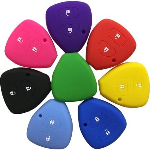 Key Case Shell for Toyota Rav4 Corolla Vitz Porte Hilux Auris Vios Camry Pardo Case for Keychain Alarm 2Buttons Car Accessories