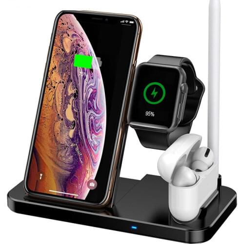 3 in 1 Wireless Chargers for iPhone Apple Watch Airpods Quality 15W Fast Cell Phone Induction Charger Holder Docking Station