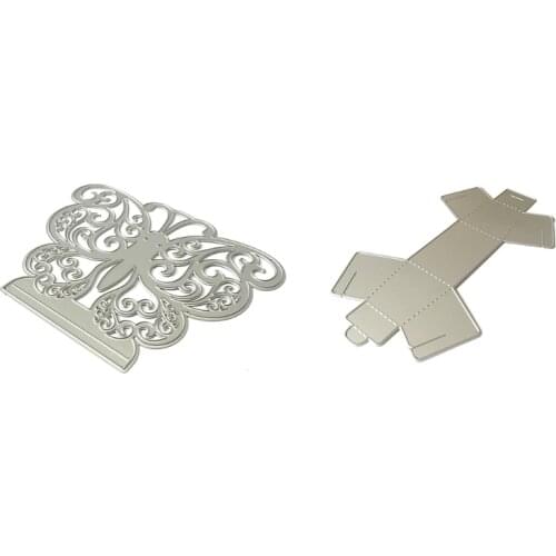 Butterfly Box Base Metal Cutting Dies Stencil Scrapbooking DIY Album Stamp Paper