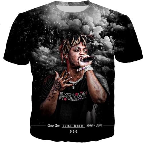 Rapper Juice Wrld T Shirts Men/women New Fashion 3D Juice Wrld Printed T-shirt Casual Harajuku Style Hip Hop Streetwear Tee Tops