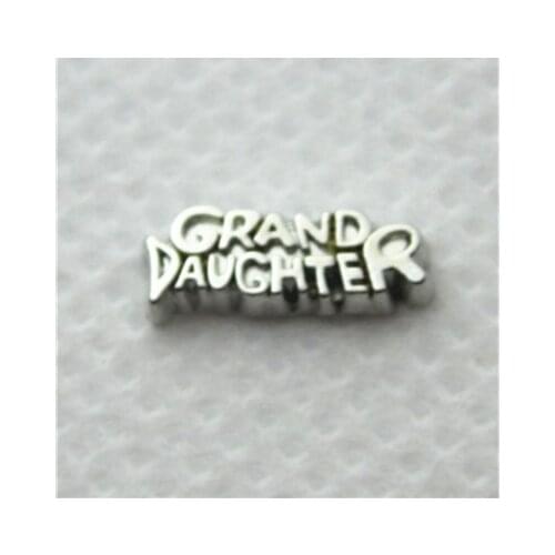 Hot selling grand daughter floating charms living glass floating pendant lockets charms