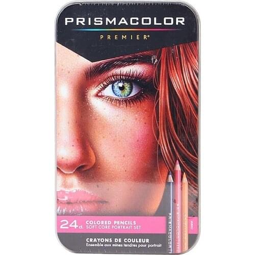 US imports Sanford PRISMACOLOR soft core Portrait 24 colors skin color art oily pencil Crayon de couleur pour étudiants Peau