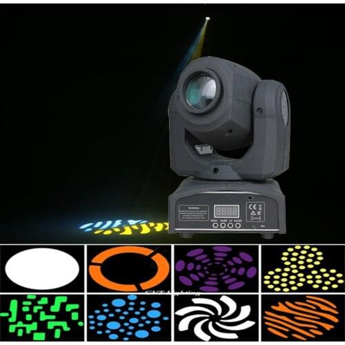 China bright LED 30W Mini led spot moving head light 30W DMX dj 8 gobos effect stage lights for ktv bar disco party