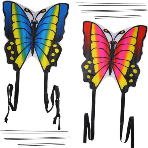 Beautiful Butterfly Kite Outdoor Toy Sport Gift for Kids Children With String Tail 35 Inch