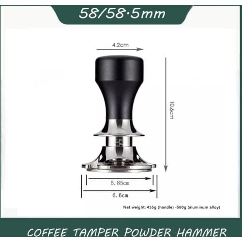 Coffee Tamper Powder Hammer Coffee Accessories Pressed Powder With Anti Pressure Deviation Design Adjustable Depth Design58.5mm