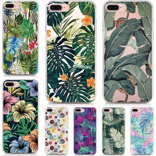 For Samsung Galaxy A90 A80 A70 A60 A50 A50S A40 A30 A30S A20 A10 M10 Soft Tpu Print Green leaves Cover Shell Phone Cases
