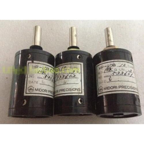Used good quality multi-turn potentiometer shaft 25MM 10 turns 10K Japan MIDORI HP-10B switch