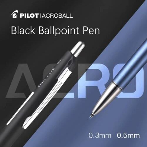 1pc PILOT Acroball Ballpoint Pen BAC-50MF Retractable Black Pen Smooth Writing Point 0.3/0.5mm Metal Penholder Office Supplies