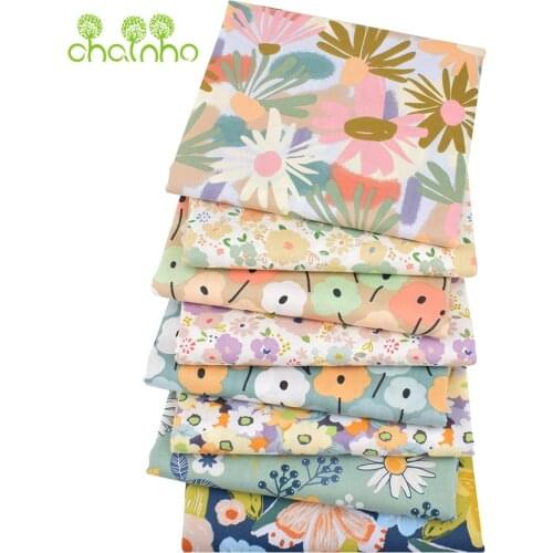 Printed Twill Cotton Fabric,Cream Color Series,Patchwork Clothes For DIY Sewing Quilting Baby & Childrens Bedclothes Material