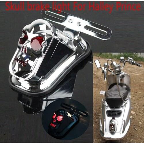 Motorcycle Brake Light Tail Light Skull Light Warning Signal Light For Prince