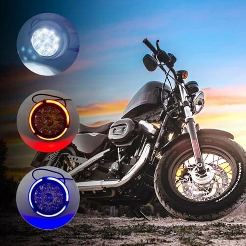 UniversalAccessories 2 Stuks Set Motorfiets Koplamp Fog Rijden Lichten Voor Head Lamp 6 Led 12V-85V