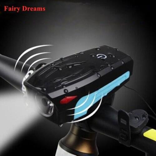 Bicycle Light Handlebar Headlight USB Charging Touch Horn T6 Cree High-Power Lamp Beads IP45 Waterproof Cycling Riding Equipment