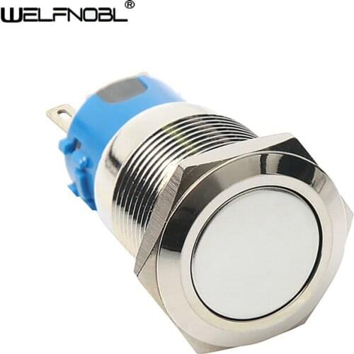 Waterproof Momentary 19mm Momentary Latching Metal Electrical Reset Self-Locking Push Botton Switch